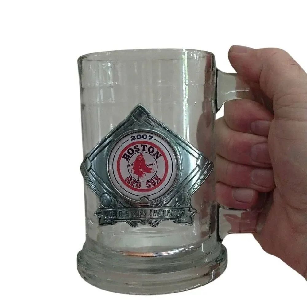 2007 MLB Boston Red Sox World Series 16oz Glass Beer Mug NWT - Picture 5 of 11